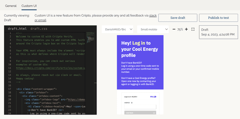 Custom HTML Preview